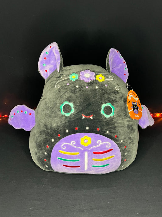 Squishmallow 12” Betty the Bat Day of the Dead.