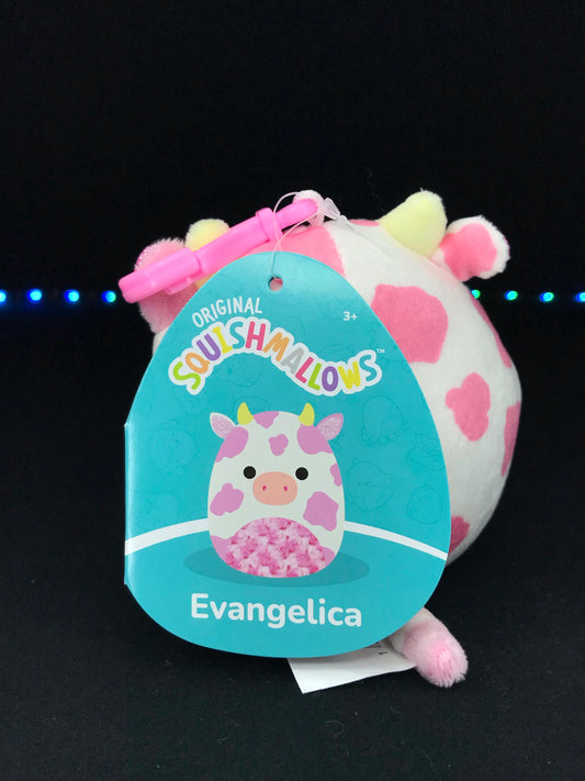 Squishmallow 3.5” Evangelica the Cow Clip-On