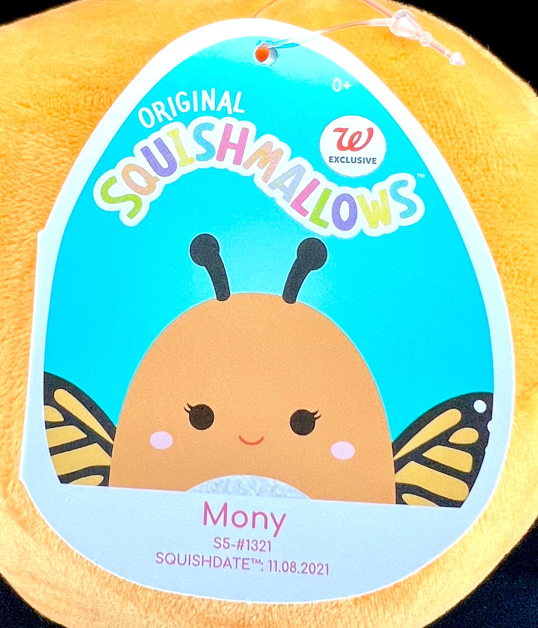 Squishmallow 5” Mony the Monarch Butterfly.