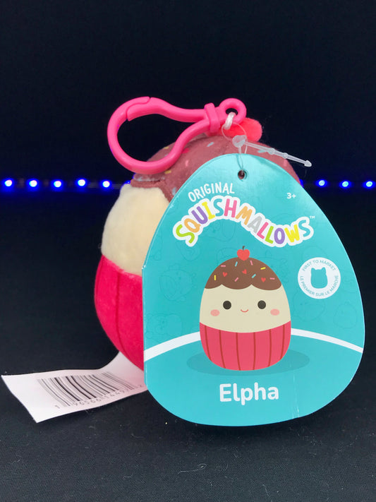 Squishmallow 3.5” Elpha the Cupcake Clip