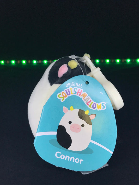 Squishmallow 3.5" Connor the Cow Clip