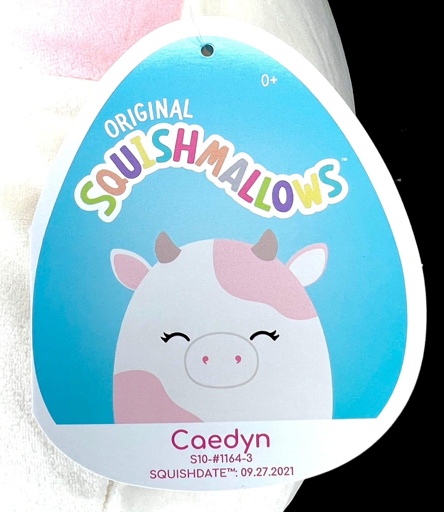 Squishmallow 10” Caedyn the Cow Plush.