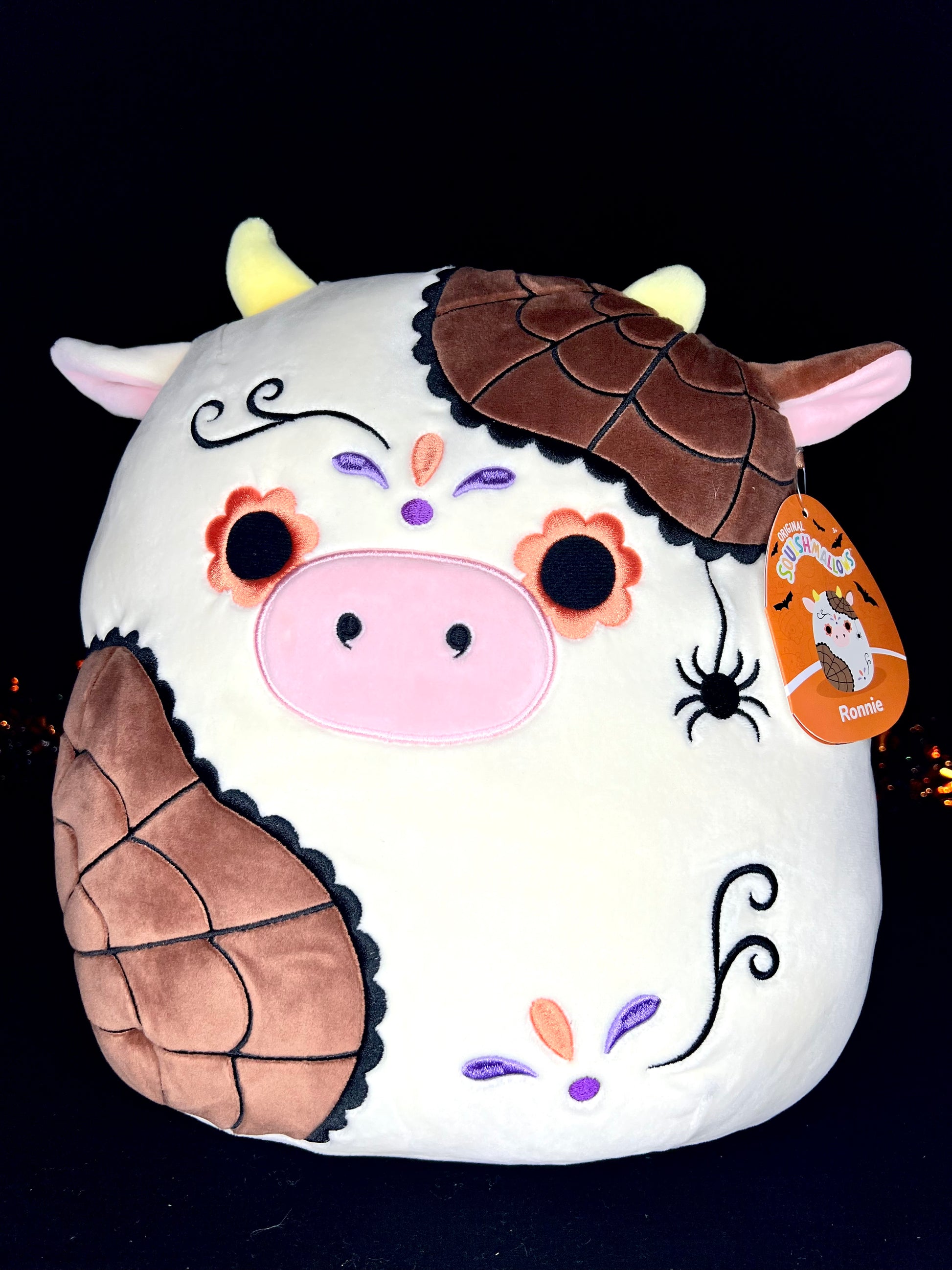 Squishmallow 12” Day of the Dead Ronnie the Cow.