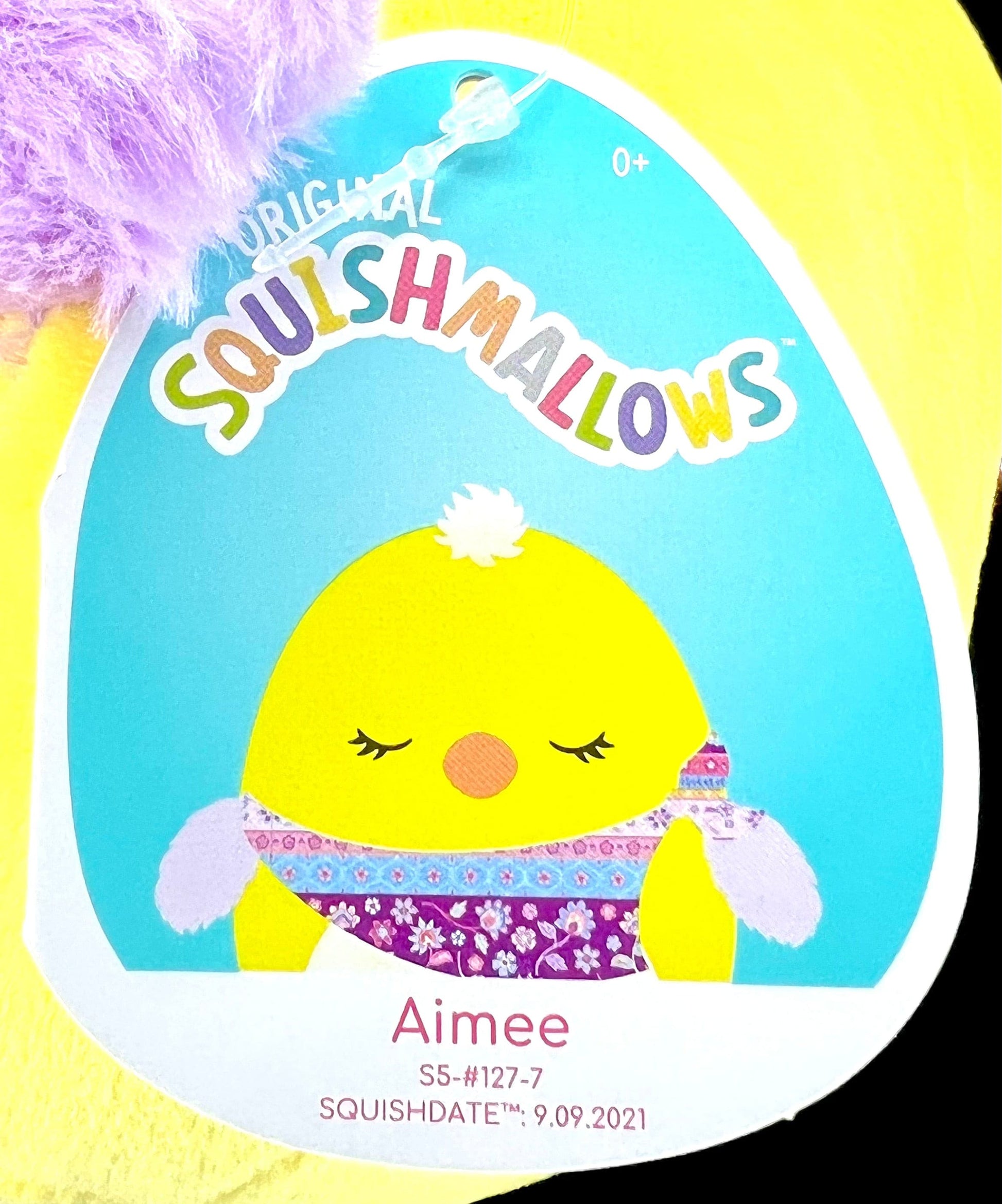 Squishmallow 5” Amiee the Chick Plush.