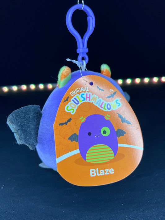 Squishmallow 3.5” Blaze the Bat Clip On.