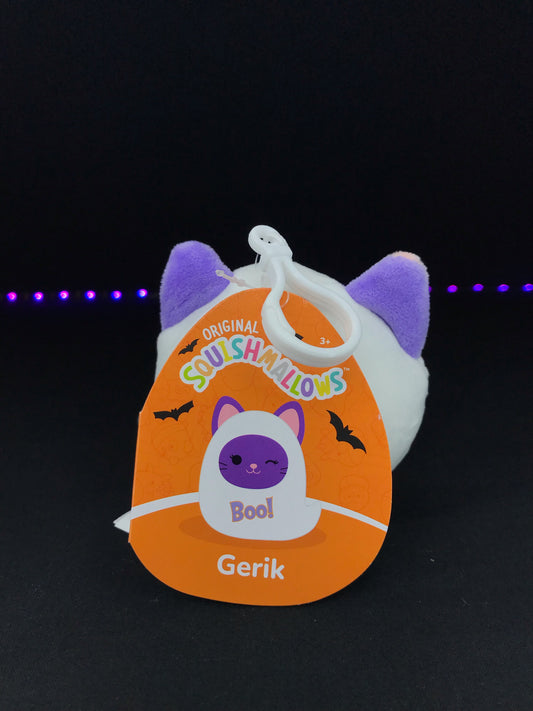 Squishmallow 3.5” Gerik the Ghost Cat Clip