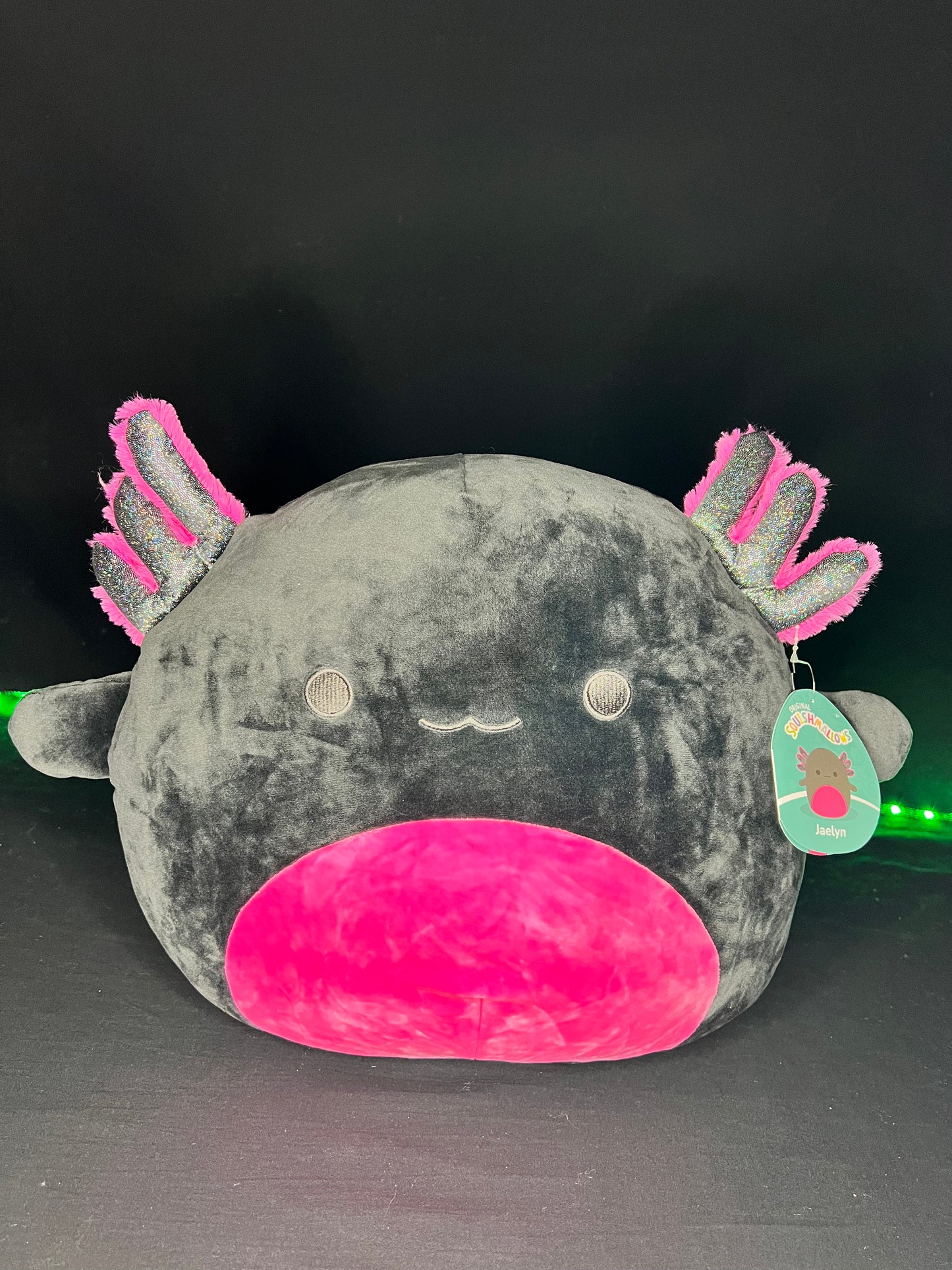 Squishmallow 14” Jaelyn the Black Pink Axolotl