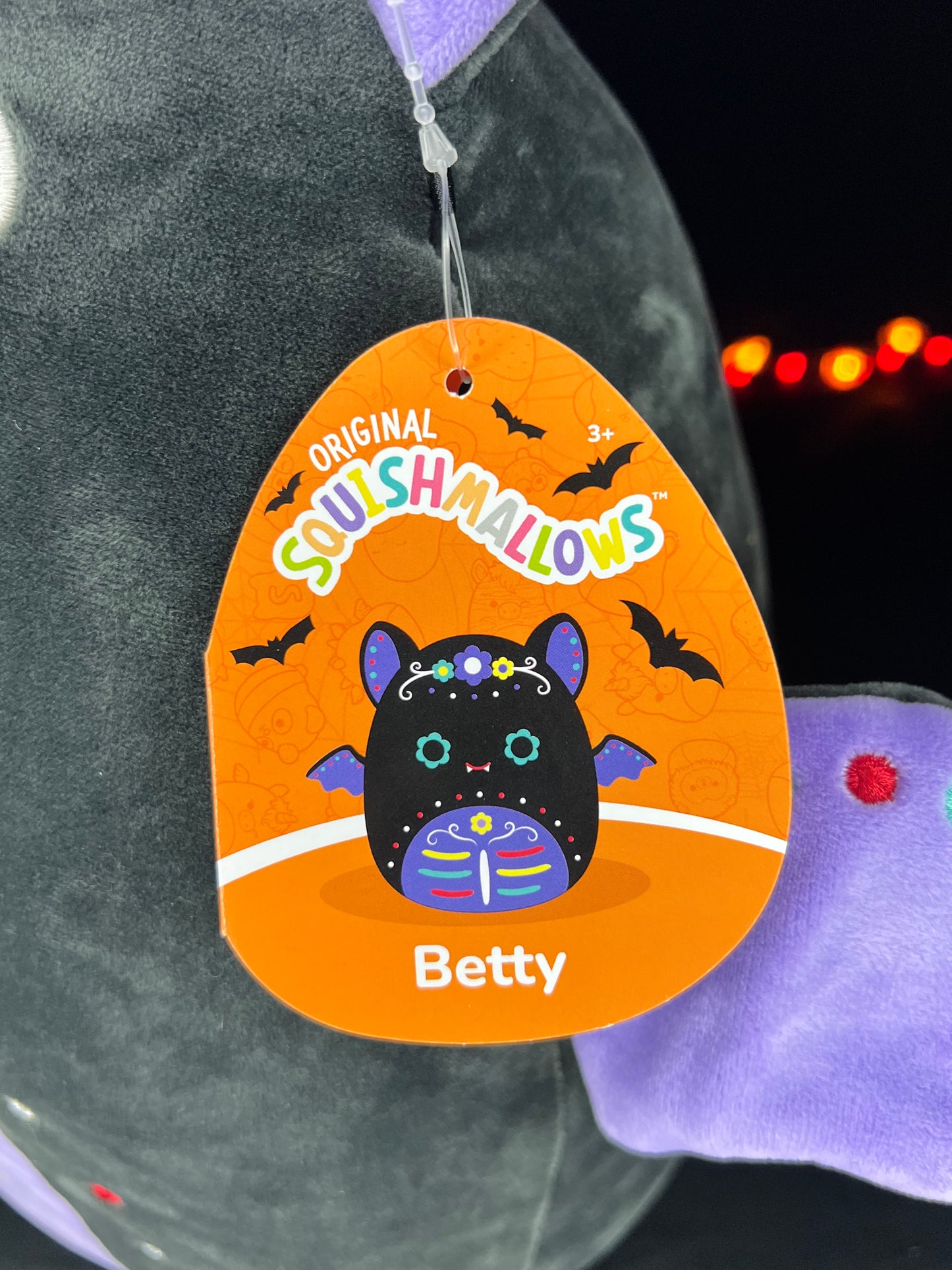 Squishmallow 12” Betty the Bat Day of the Dead.