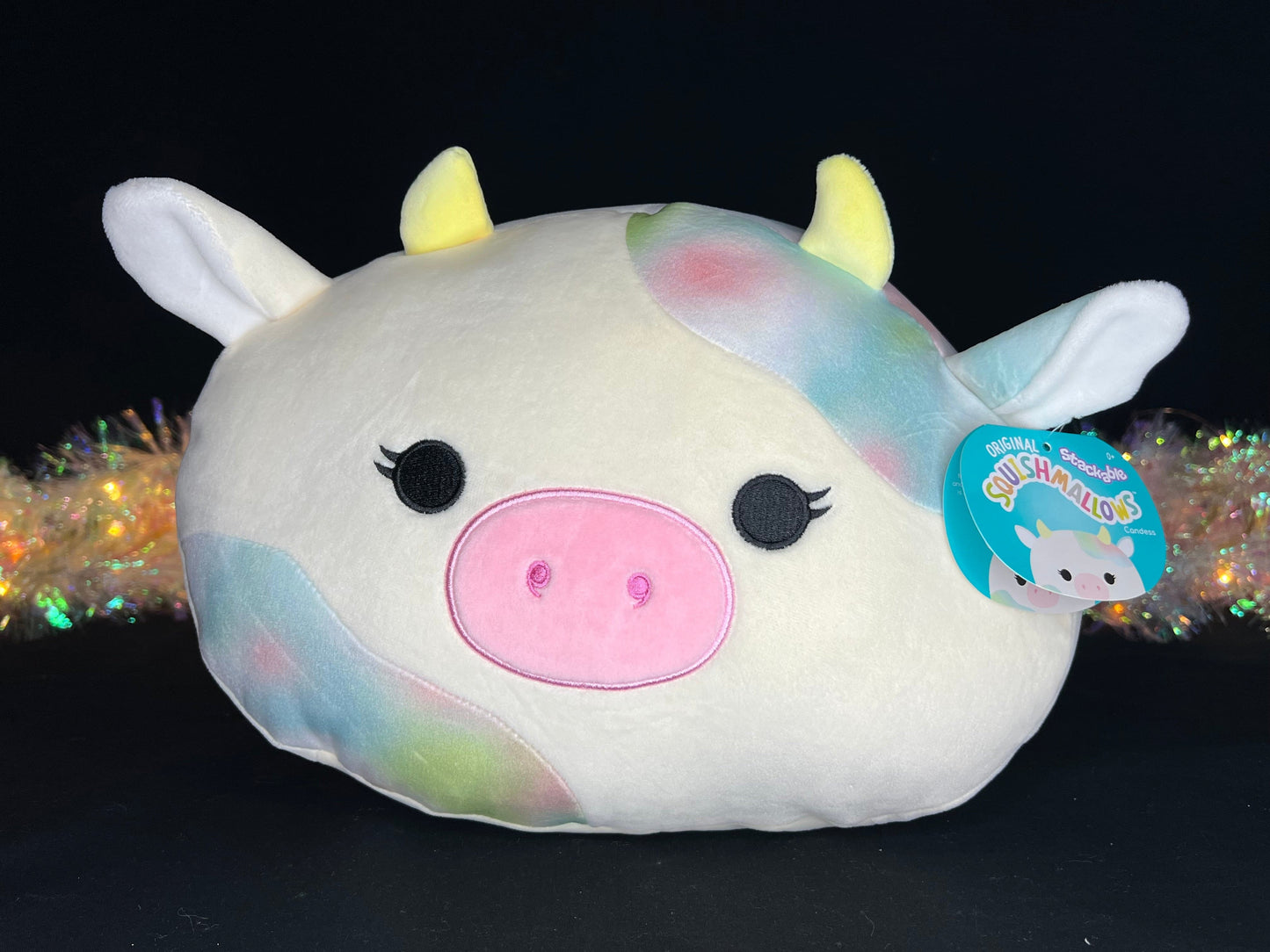 Squishmallow 12” Candess the Cow Stackable Plush.