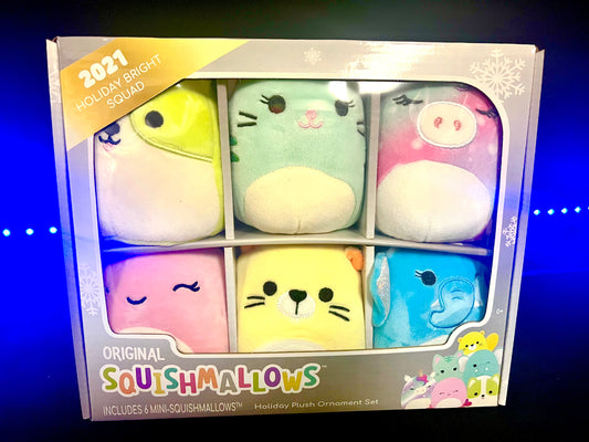 Squishmallow “Bright Squad” 2021 Ornament Set.